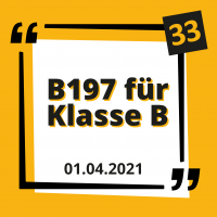Die Schlüsselzahl B197 für die Klasse B (Automatikführerschein)