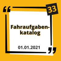 Der Fahraufgabenkatalog zum 01.01.2021