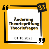 Änderung Theorieprüfung/Theoriefragen